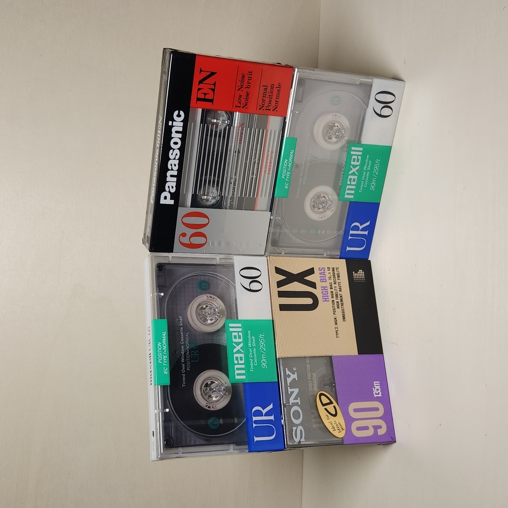 Brand new sealed cassette tapes Maxell Sony and Panasonic